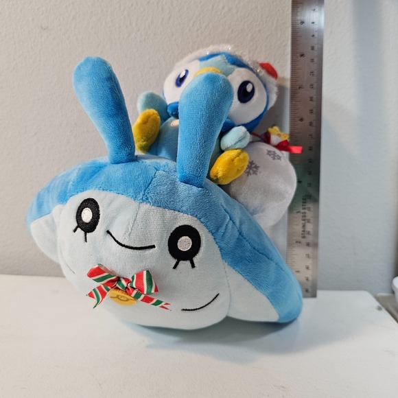 Pokemon Center Original Plush Doll Piplup & Mantyke Christmas in‎ the Sea 2021 - Picture 11 of 11